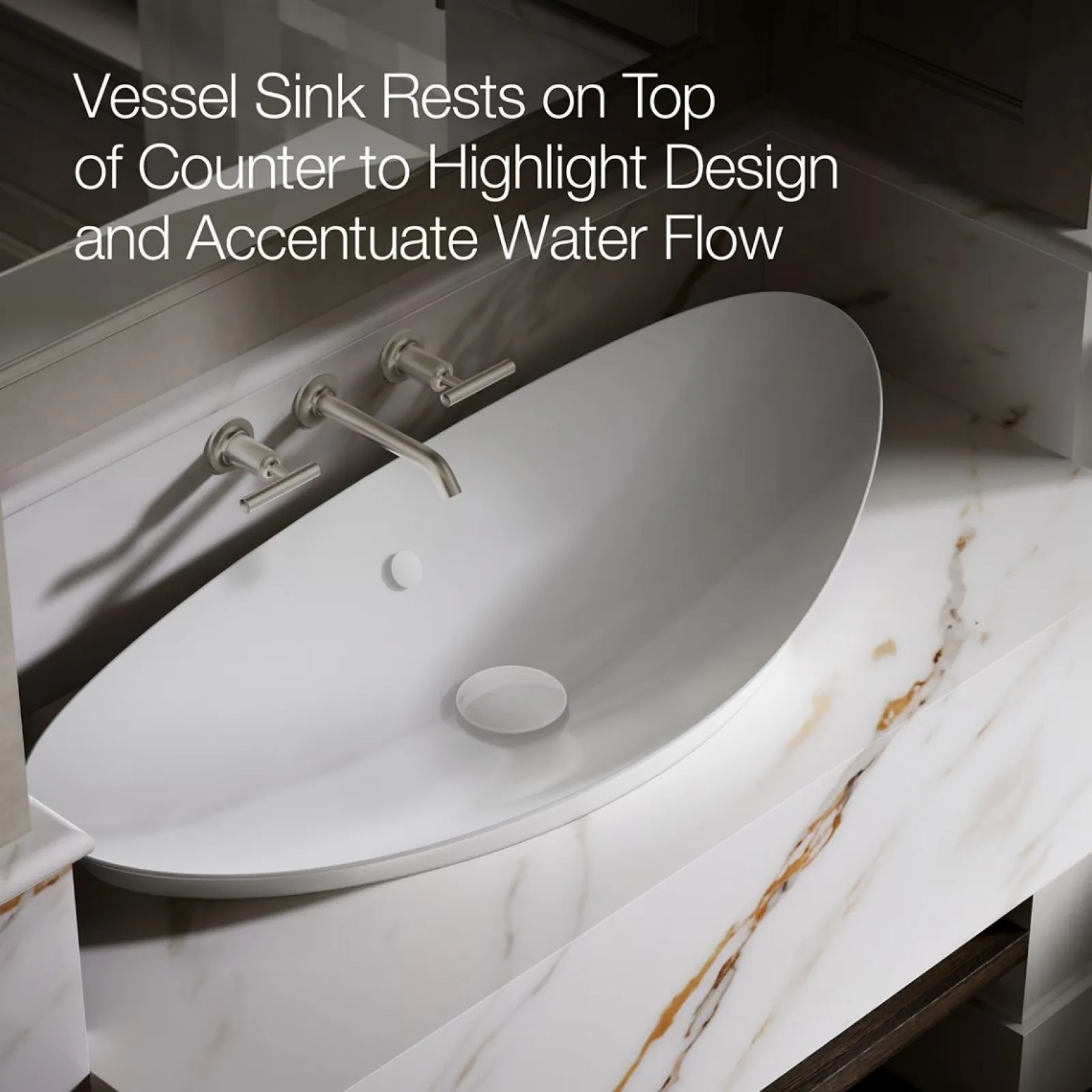 38-1/2" oval vessel bathroom sink^Kohler Outlet