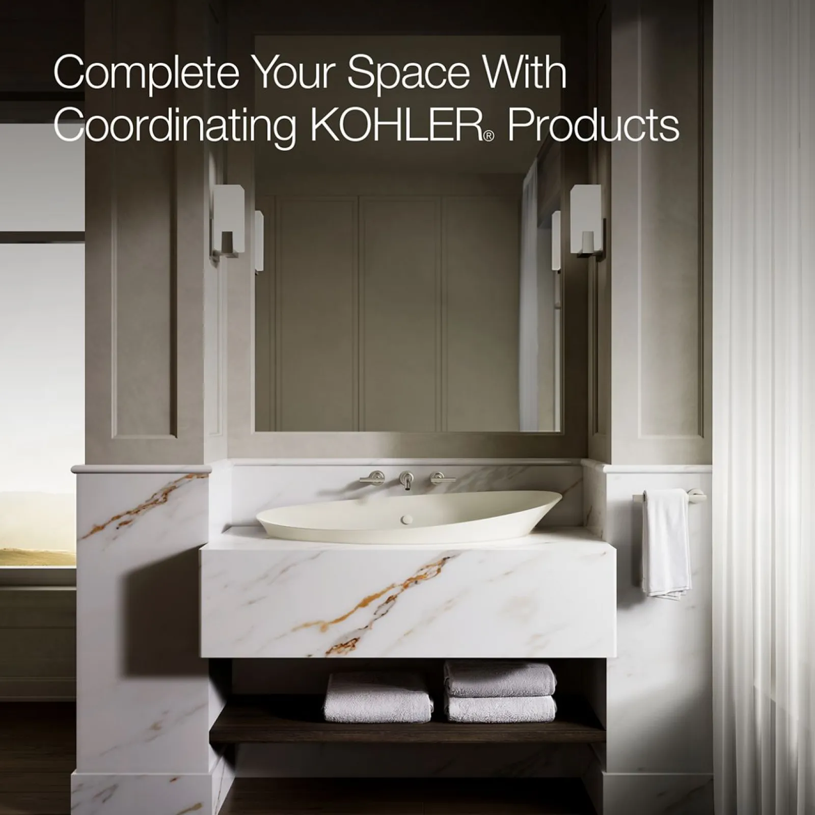 38-1/2" oval vessel bathroom sink^Kohler Outlet