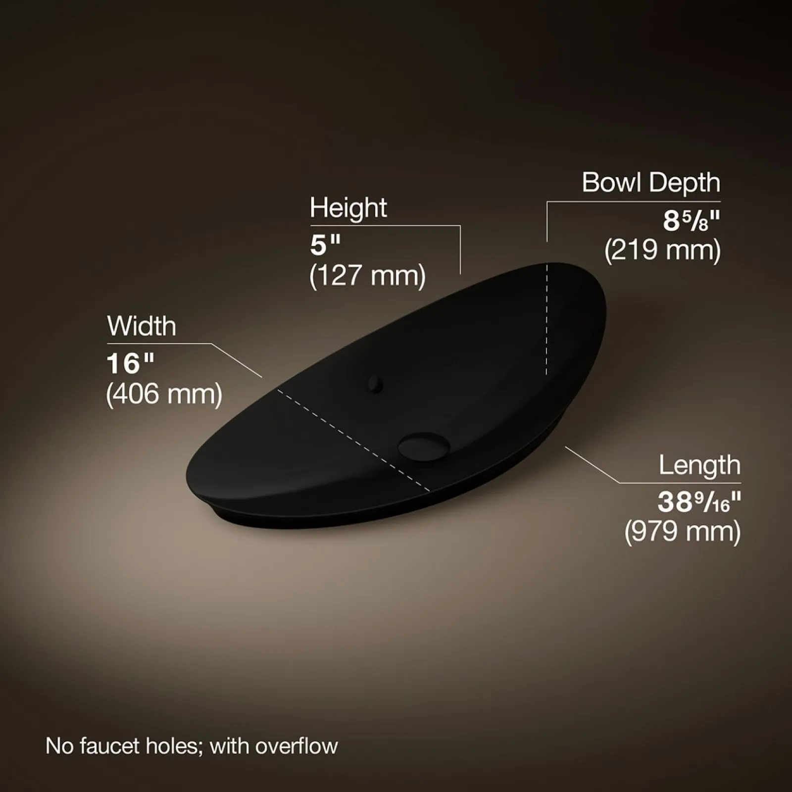 38-1/2" oval vessel bathroom sink^Kohler Outlet
