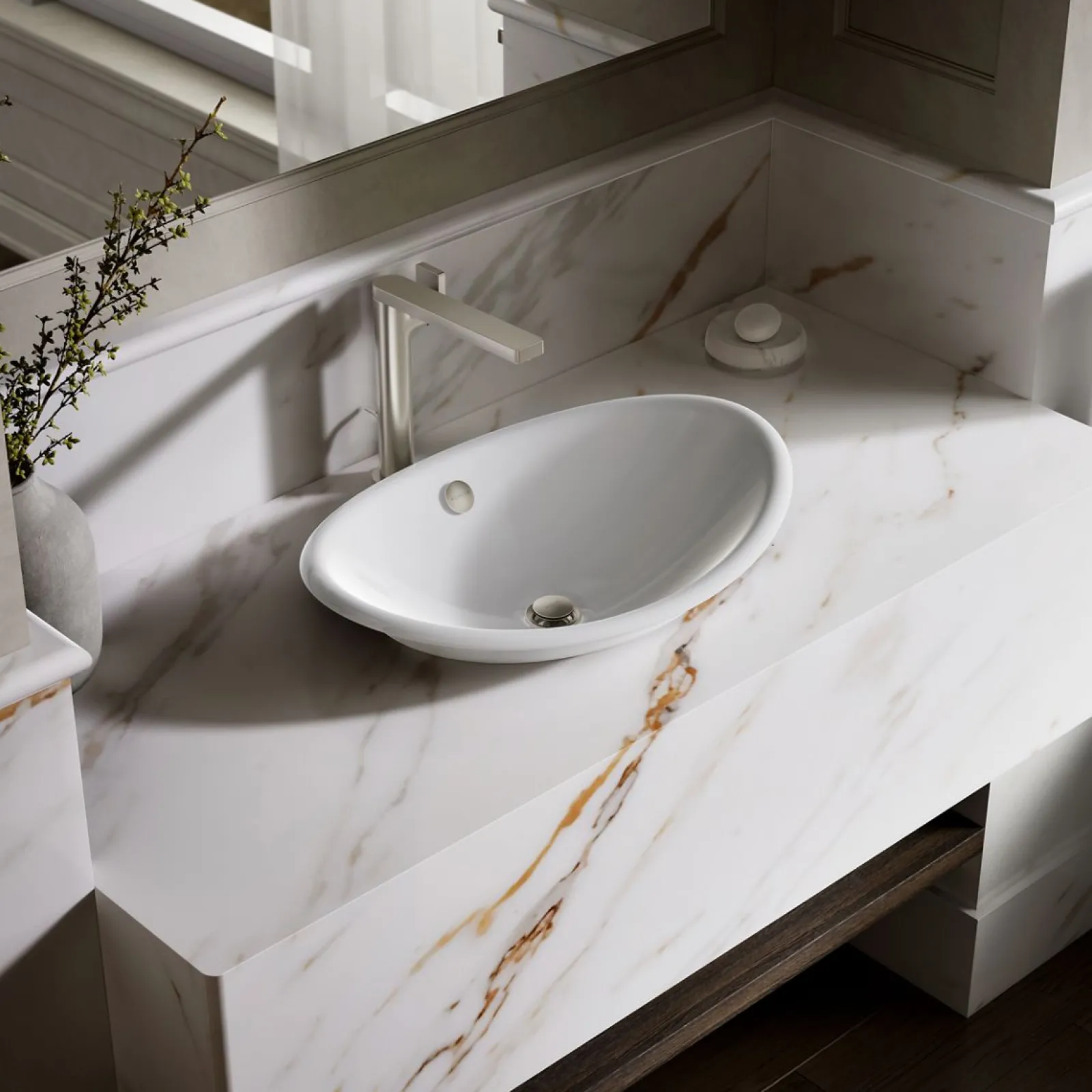 20-3/4" oval vessel bathroom sink^Kohler New
