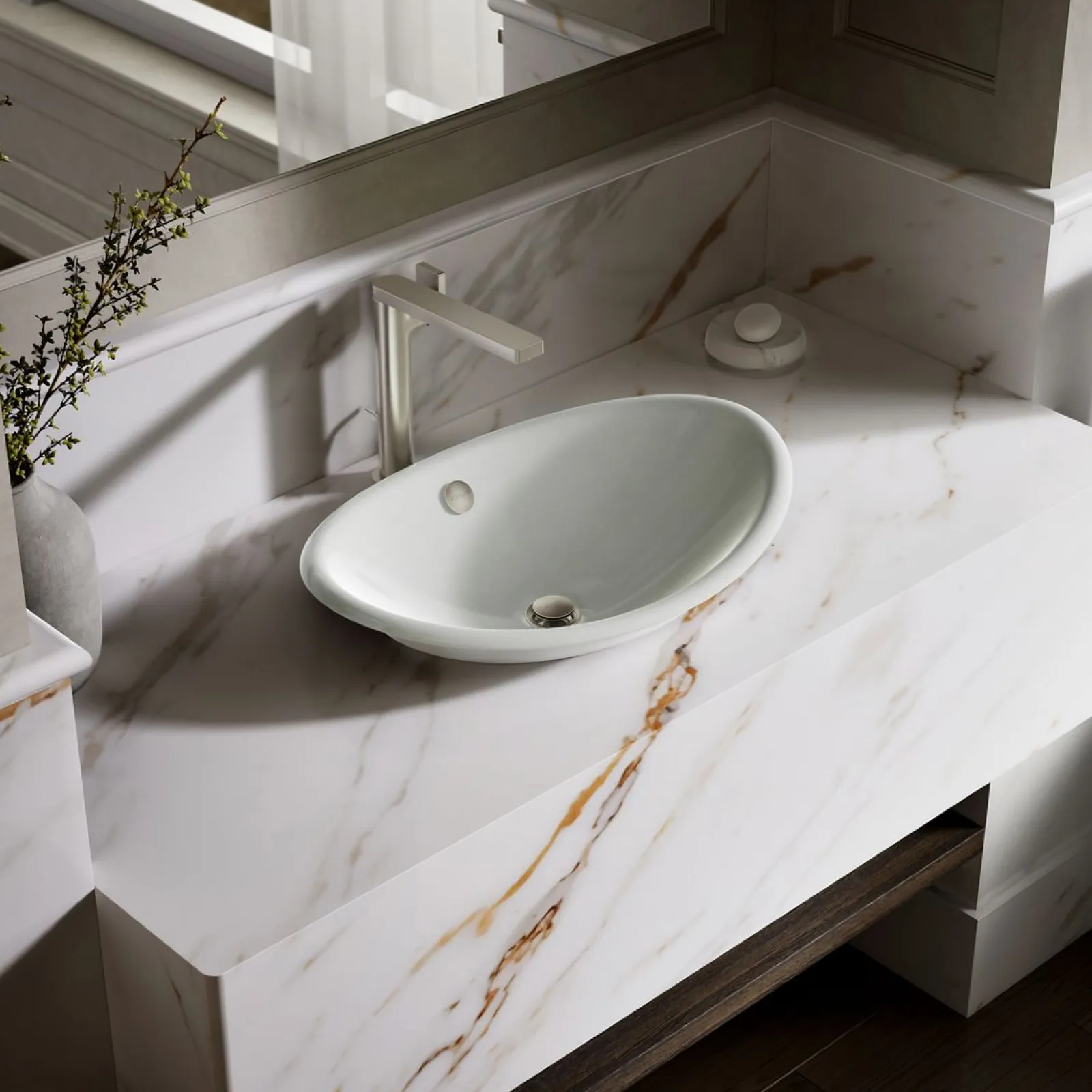 20-3/4" oval vessel bathroom sink^Kohler New
