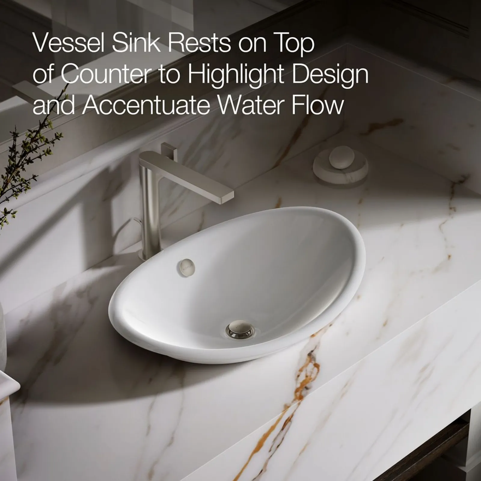 20-3/4" oval vessel bathroom sink^Kohler New