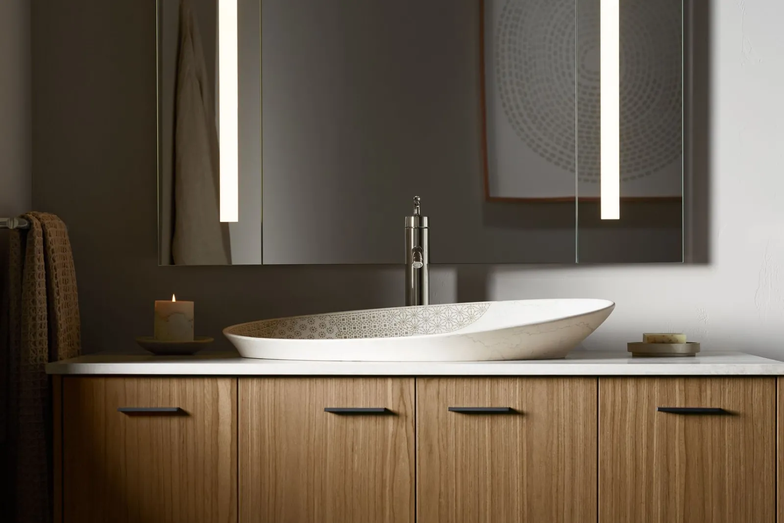 28" oval vessel bathroom sink, no overflow^Kohler Discount