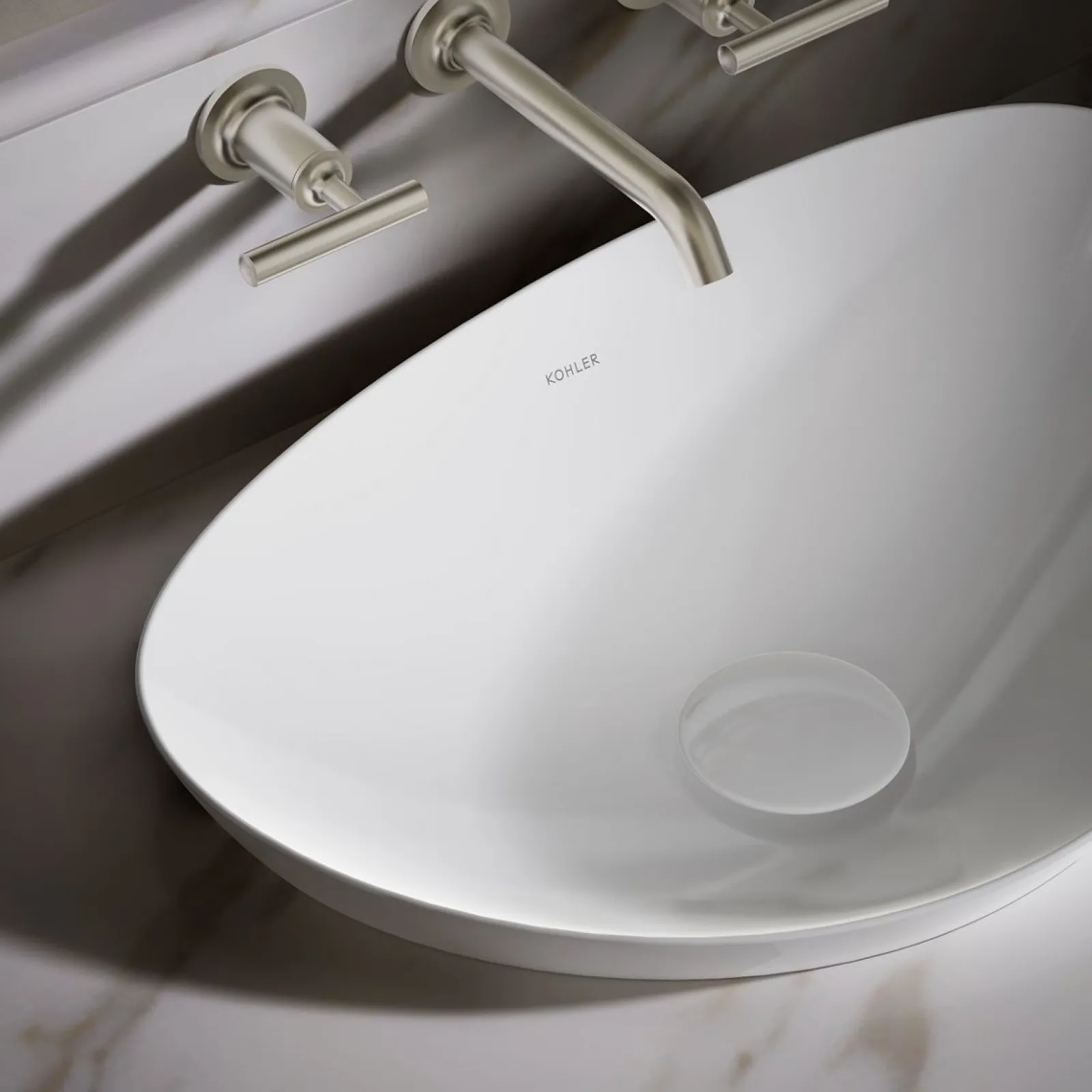 21" oval vessel bathroom sink, no overflow^Kohler Online