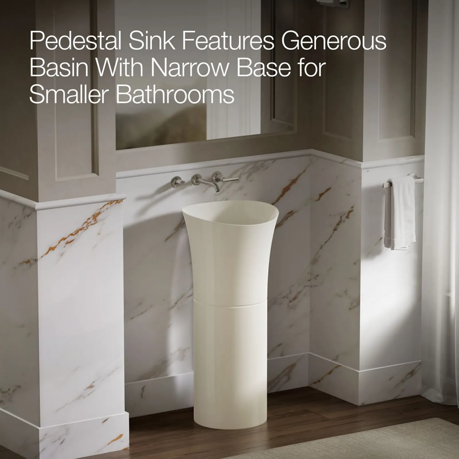16" pedestal bathroom sink, no overflow^Kohler Discount