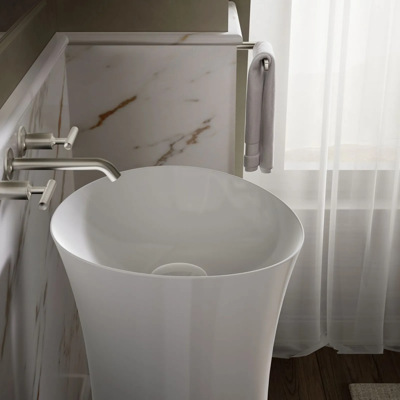 16" pedestal bathroom sink, no overflow^Kohler Discount