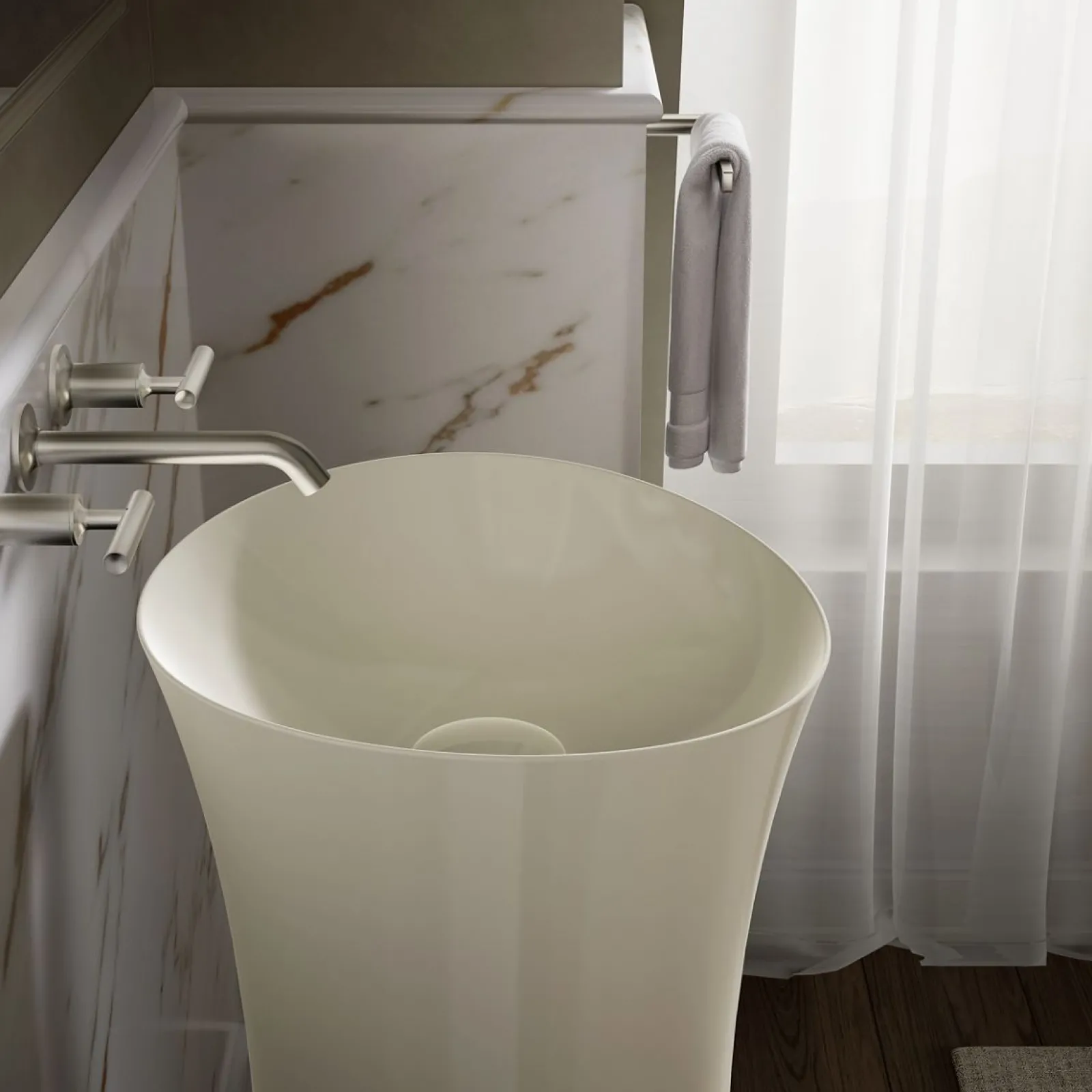 16" pedestal bathroom sink, no overflow^Kohler Discount