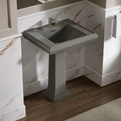 Pedestal/console table bathroom sink basin with 8
