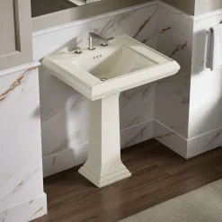 Pedestal/console table bathroom sink basin with 8