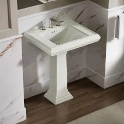 Pedestal/console table bathroom sink basin with 8