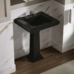 Pedestal/console table bathroom sink basin with 8