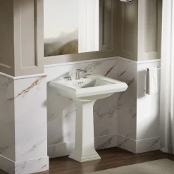 Pedestal/console table bathroom sink basin with 8