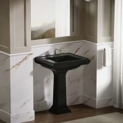 Pedestal/console table bathroom sink basin with 8