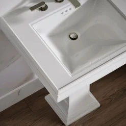 Pedestal/console table bathroom sink basin with 8