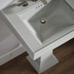 Pedestal/console table bathroom sink basin with 8