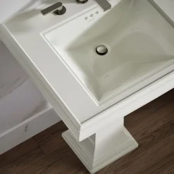 Pedestal/console table bathroom sink basin with 8