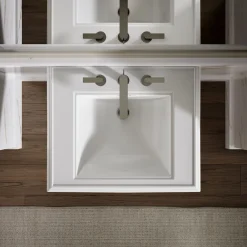 Pedestal/console table bathroom sink basin with 8