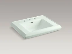 Pedestal/console table bathroom sink basin with 8