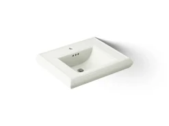 Pedestal/console table bathroom sink basin with single faucet-hole drilling^Kohler Clearance