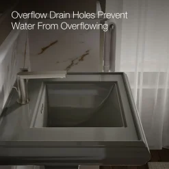 Pedestal/console table bathroom sink basin with single faucet-hole drilling^Kohler Clearance