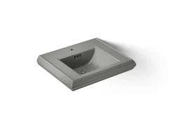 Pedestal/console table bathroom sink basin with single faucet-hole drilling^Kohler Clearance