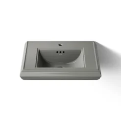 Pedestal/console table bathroom sink basin with single faucet-hole drilling^Kohler Clearance