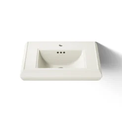 Pedestal/console table bathroom sink basin with single faucet-hole drilling^Kohler Clearance