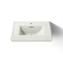 Pedestal/console table bathroom sink basin with single faucet-hole drilling^Kohler Clearance