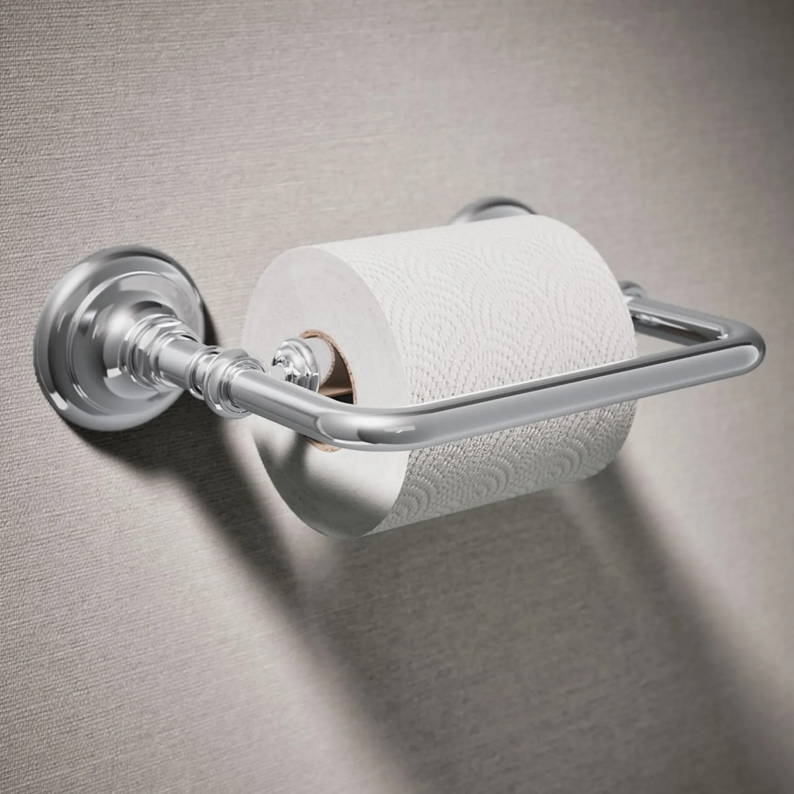 Pivoting toilet paper holder^Kohler