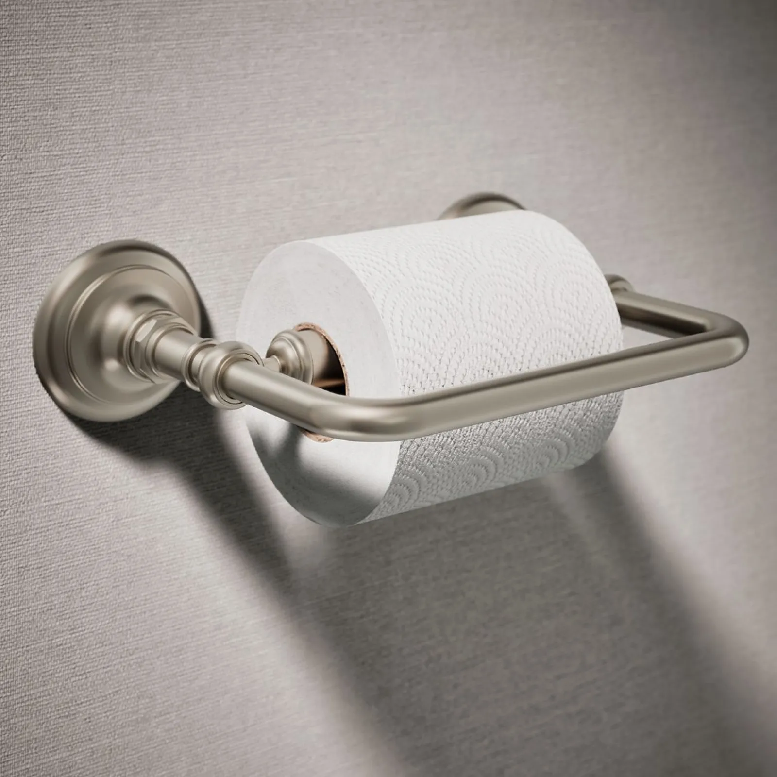 Pivoting toilet paper holder^Kohler