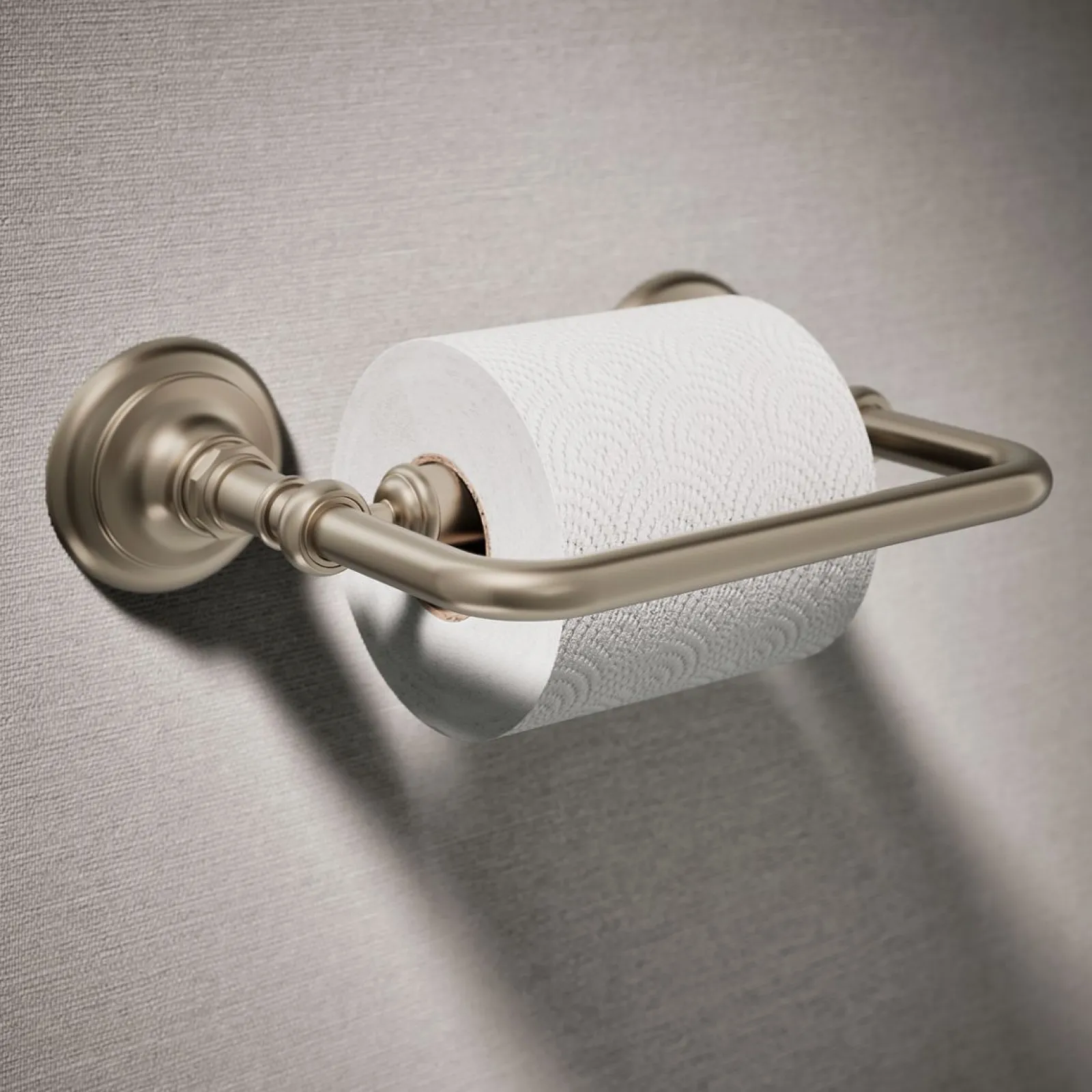Pivoting toilet paper holder^Kohler