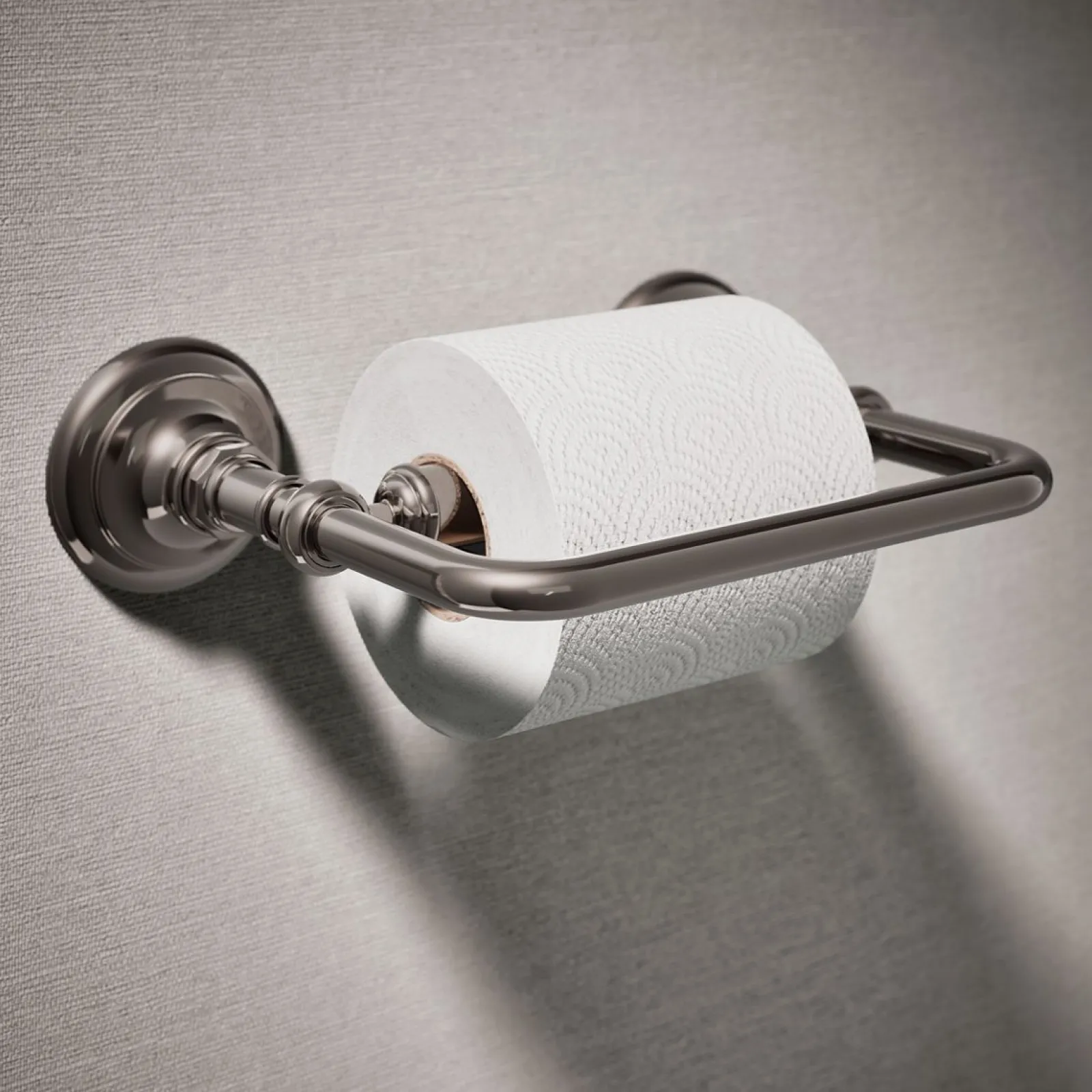 Pivoting toilet paper holder^Kohler