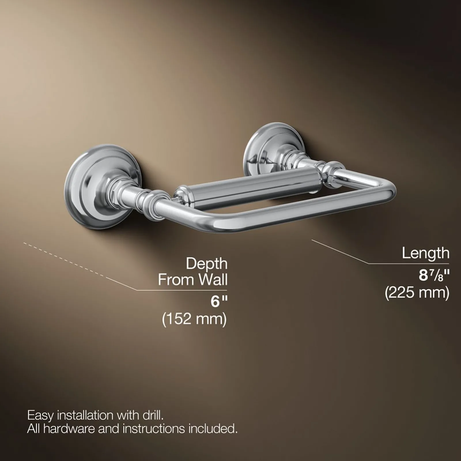 Pivoting toilet paper holder^Kohler