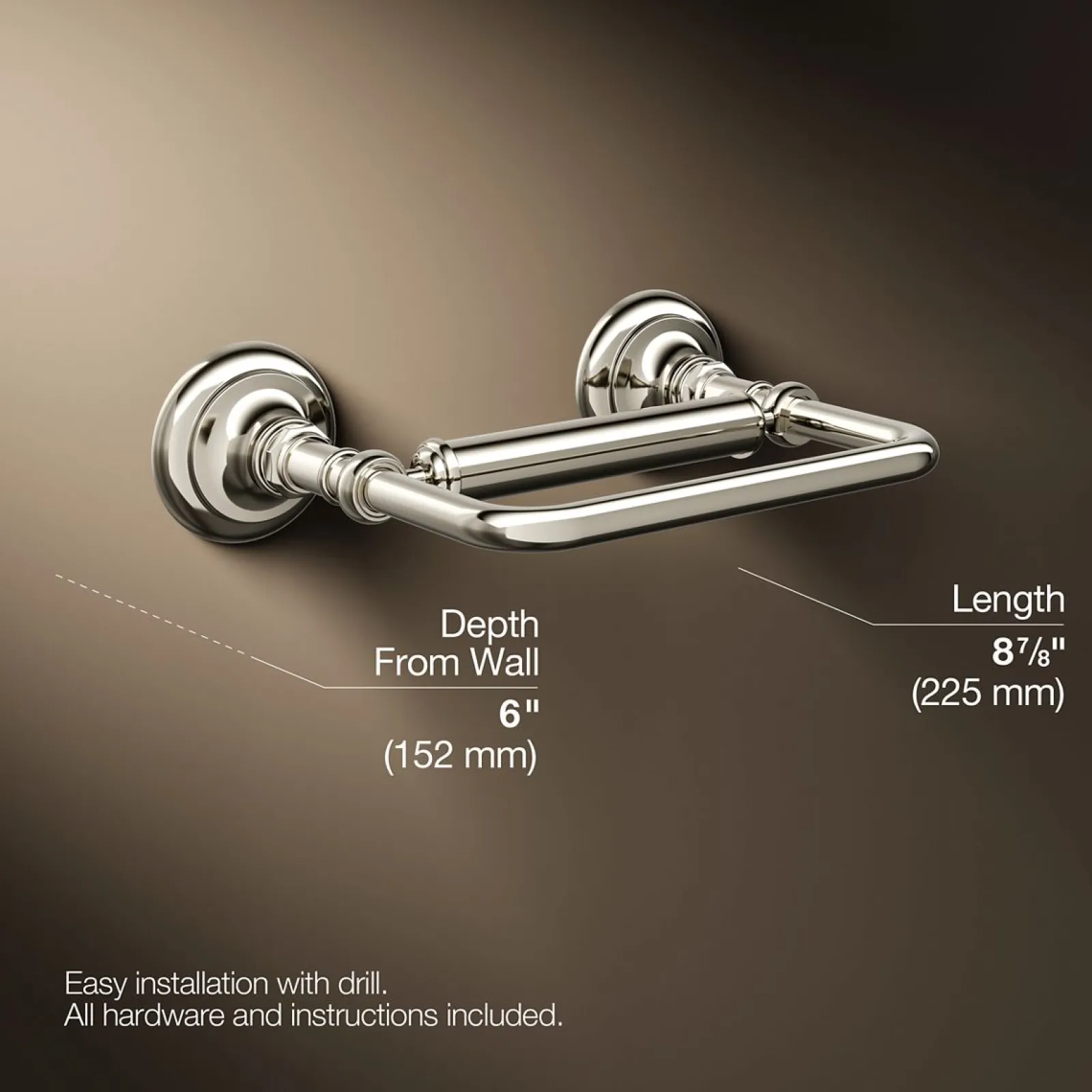Pivoting toilet paper holder^Kohler