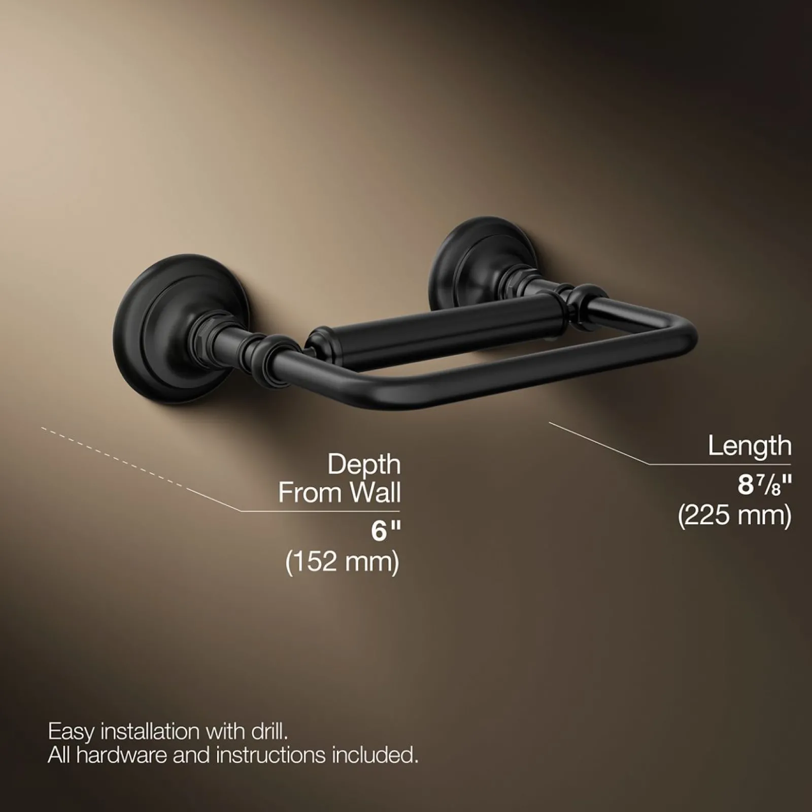 Pivoting toilet paper holder^Kohler