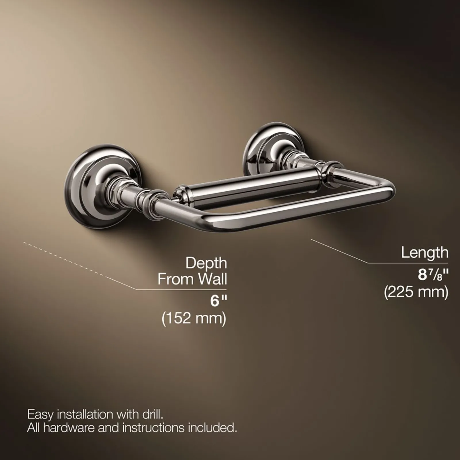 Pivoting toilet paper holder^Kohler