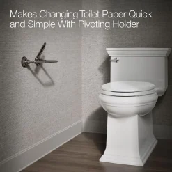 Pivoting toilet paper holder^Kohler