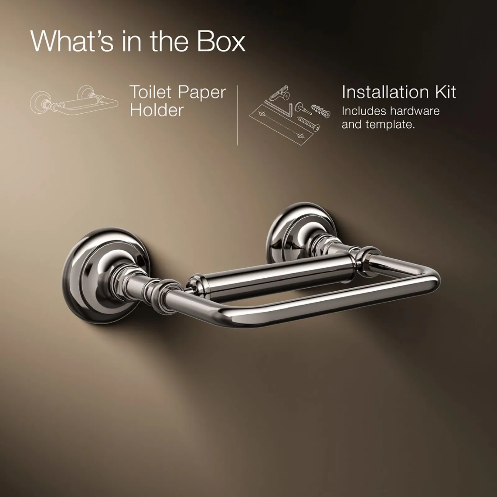 Pivoting toilet paper holder^Kohler