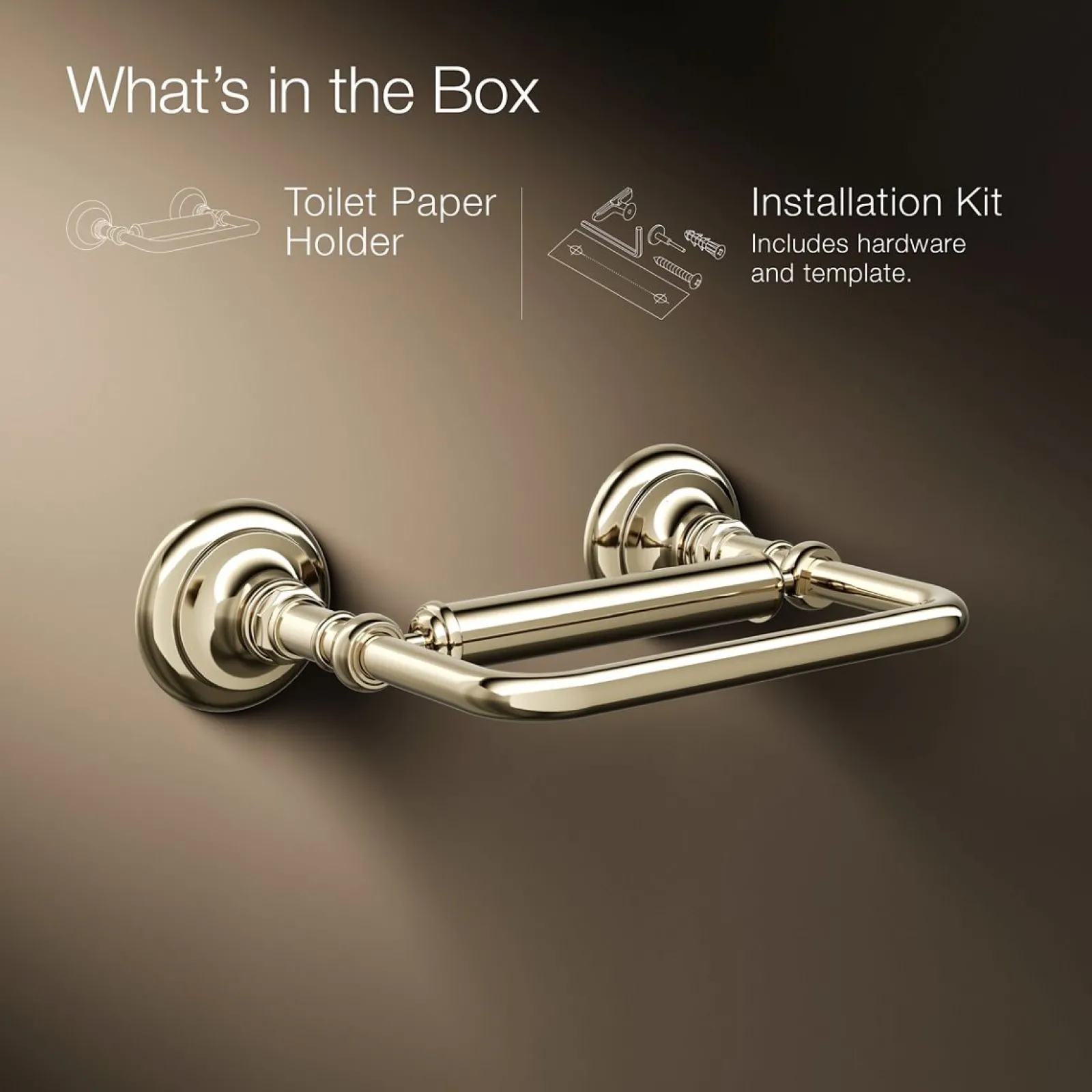 Pivoting toilet paper holder^Kohler