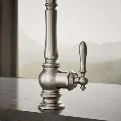 Pull-down kitchen sink faucet with three-function sprayhead^Kohler Discount