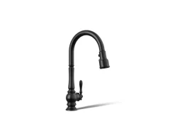 Pull-down kitchen sink faucet with three-function sprayhead^Kohler Discount