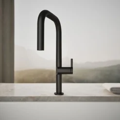 Pull-down kitchen sink faucet with two-function sprayhead^Kohler Discount