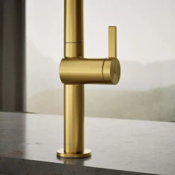 Pull-down kitchen sink faucet with two-function sprayhead^Kohler Discount