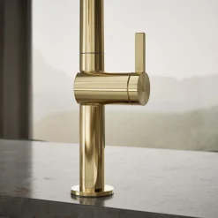 Pull-down kitchen sink faucet with two-function sprayhead^Kohler Discount