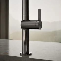 Pull-down kitchen sink faucet with two-function sprayhead^Kohler Discount