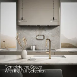 Pull-down kitchen sink faucet with two-function sprayhead^Kohler Discount