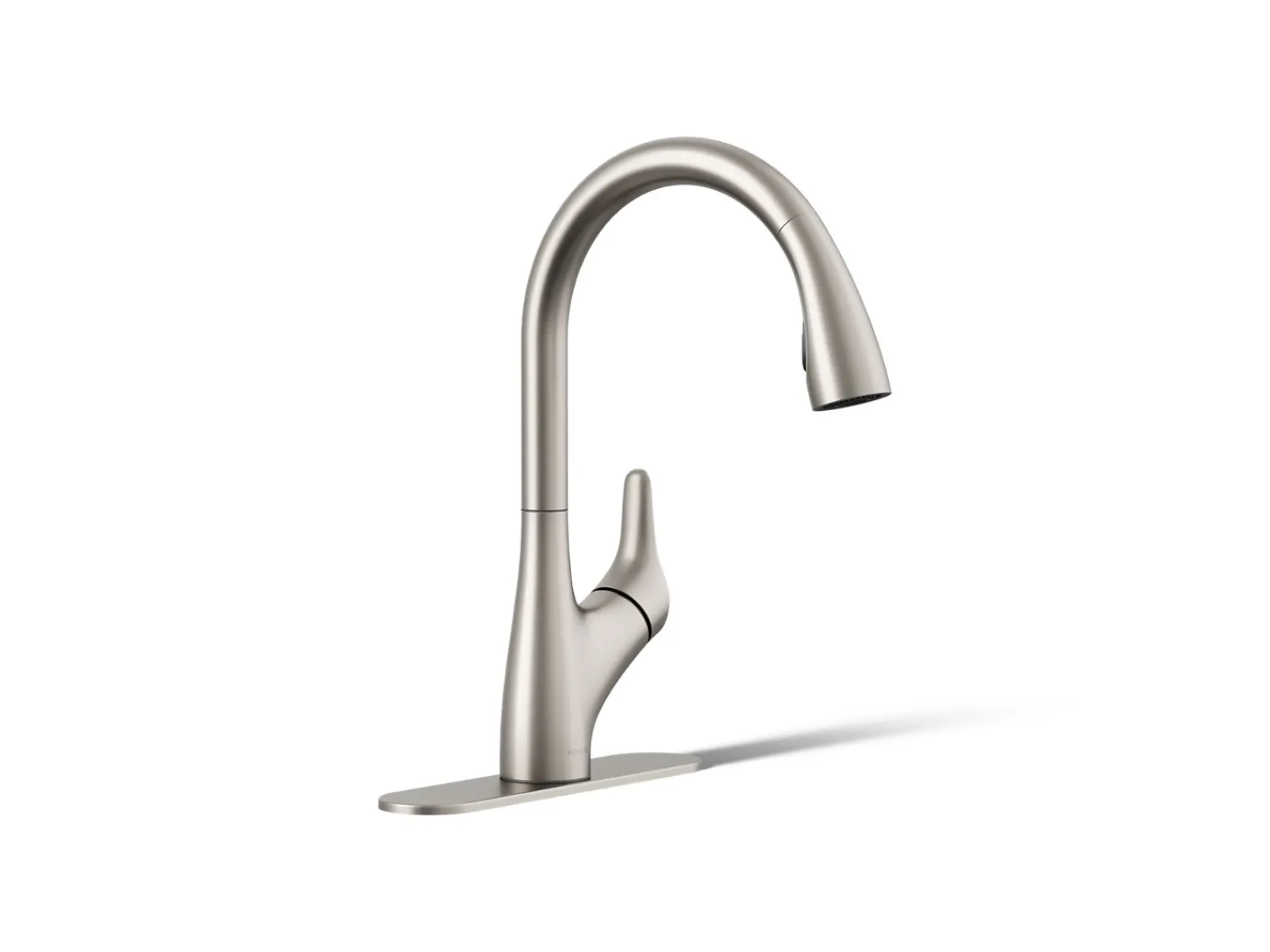 Pull-down kitchen sink faucet with two-function sprayhead^Kohler New