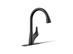 Pull-down kitchen sink faucet with two-function sprayhead^Kohler New