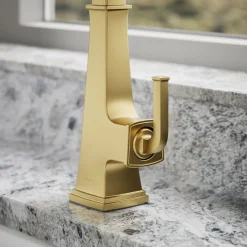Pull-down kitchen sink faucet with three-function sprayhead^Kohler Clearance
