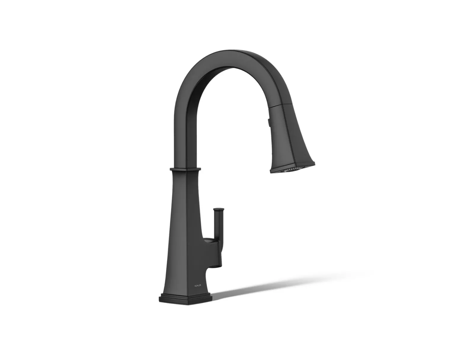 Pull-down kitchen sink faucet with three-function sprayhead^Kohler Clearance